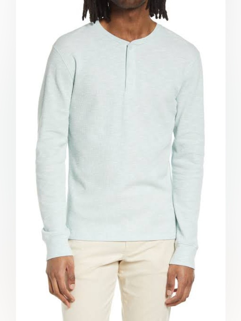 Men’s Vince Slub Thermal Henley Top size S